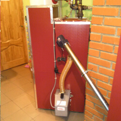 Specprojekts - Latvijā izgatavots katls ar PellasX 26 kW granulu degli Valmierā