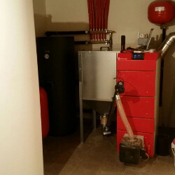 HT Basic 25 kW ar PellasX REVO 26 granulu degli Ogrē